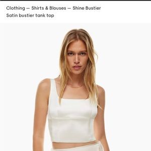 Worn once satin top. WILFRED